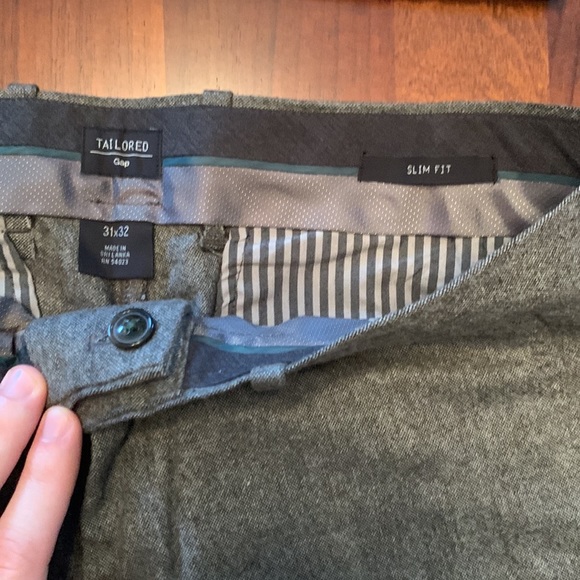 Wool slim fit grey dress pants - Picture 2 of 3